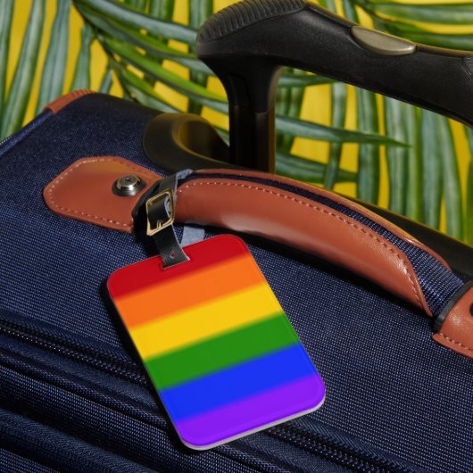 Flag für Regenbogen-Gay Pride Gepäckanhänger (Vorderseite Insitu 1)