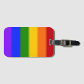 Flag für Regenbogen-Gay Pride Gepäckanhänger (Vorderseite (Horizontal))