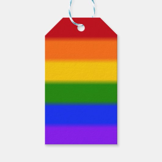 Flag für Regenbogen-Gay Pride Geschenkanhänger (Vorderseite)
