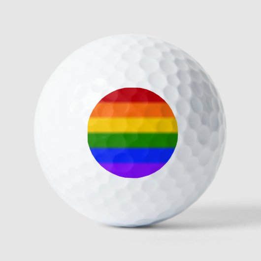 Flag für Regenbogen-Gay Pride Golfball (Vorderseite)