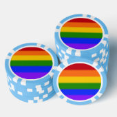 Flag für Regenbogen-Gay Pride Pokerchips (Stapel)