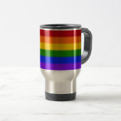 Flag für Regenbogen-Gay Pride Reisebecher (VorderseiteRechts)