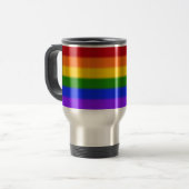 Flag für Regenbogen-Gay Pride Reisebecher (Vorderseite Links)