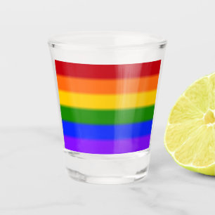 Flag für Regenbogen-Gay Pride Schnapsglas