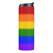 Flag für Regenbogen-Gay Pride Thermosbecher (Nach links gedreht)