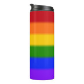 Flag für Regenbogen-Gay Pride Thermosbecher (Nach rechts gedreht)