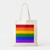 Flag für Regenbogen-Gay Pride Tragetasche (Rückseite)