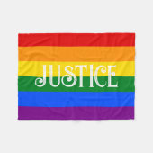 Flag für Regenbogen / JUSTIZ Fleecedecke (Vorderseite (Horizontal))