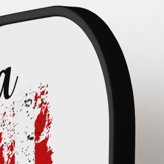 Flag für Stars und Streifen mit bearbeitbarem Name Pickleball Schläger (Linke Seite)