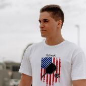 Flag für Stars und Streifen mit bearbeitbarem Name T-Shirt