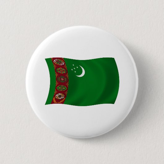 Flag für Turkmenistan Button (Vorderseite)