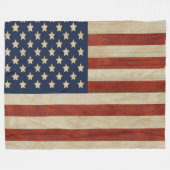Flag für Vintage USA Fleecedecke (Vorderseite (Horizontal))