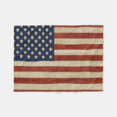 Flag für Vintage USA Fleecedecke (Vorderseite (Horizontal))