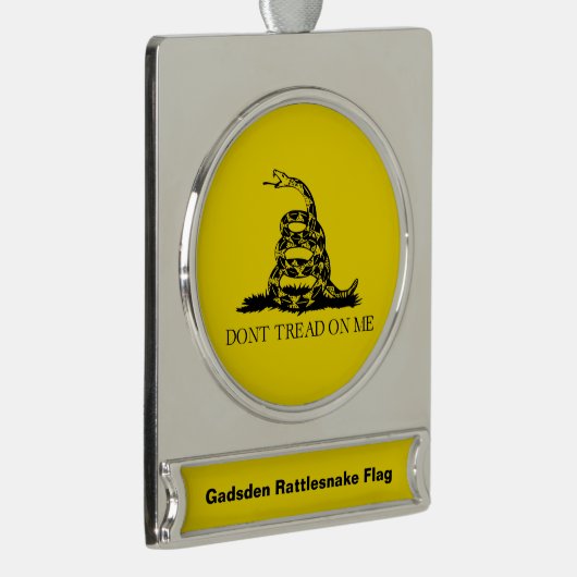Flag Gadsden Rattlesnake: Revolutionärer Krieg 177 Banner-Ornament Silber (Rechts)