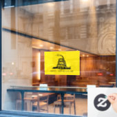 Flag Gadsden Rattlesnake: Revolutionärer Krieg 177 Fensteraufkleber (Café-Fenster)