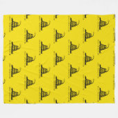 Flag Gadsden Rattlesnake: Revolutionärer Krieg 177 Fleecedecke (Vorderseite (Horizontal))