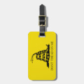 Flag Gadsden Rattlesnake: Revolutionärer Krieg 177 Gepäckanhänger (Vorderseite vertikal)