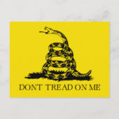 Flag Gadsden Rattlesnake: Revolutionärer Krieg 177 Postkarte (Rückseite)