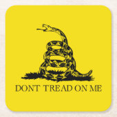 Flag Gadsden Rattlesnake: Revolutionärer Krieg 177 Rechteckiger Pappuntersetzer (Vorderseite)