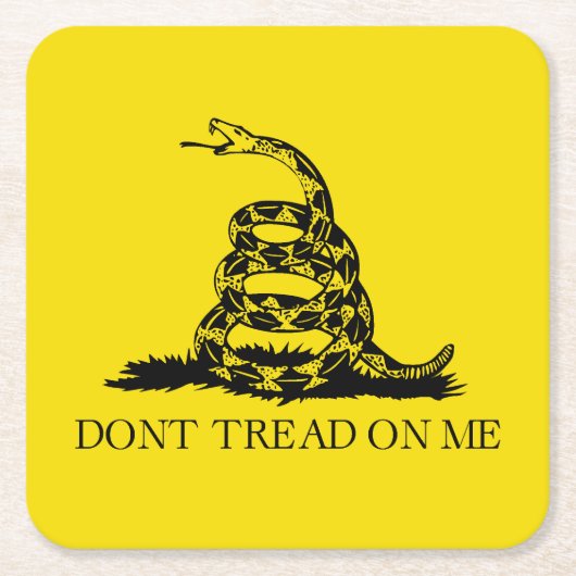 Flag Gadsden Rattlesnake: Revolutionärer Krieg 177 Rechteckiger Pappuntersetzer (Vorderseite)