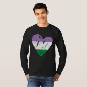 Flag "Genderqueer Pride Heart" 1 T-Shirt (Vorne ganz)