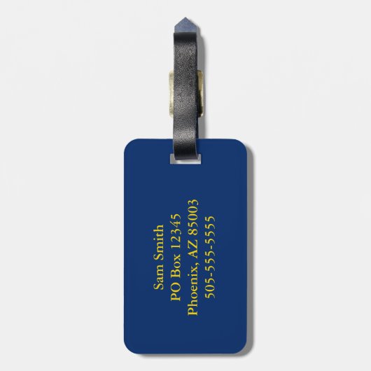 Flag-Gepäckmarke Arizona Gepäckanhänger (Rückseite vertikal)