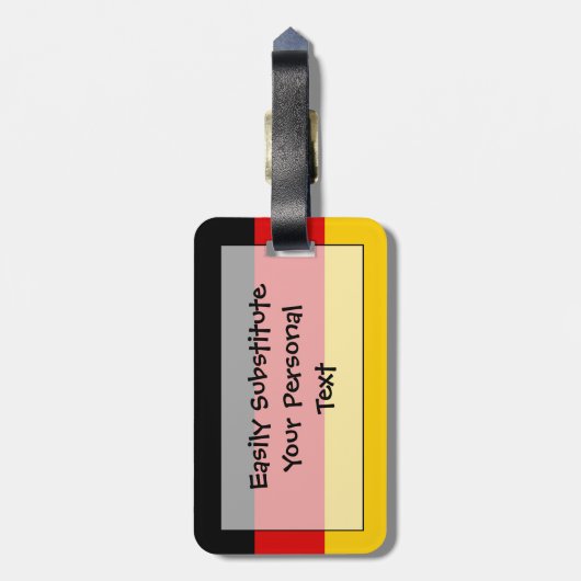 Flag Germany Easy ID Gepäckanhänger (Rückseite vertikal)