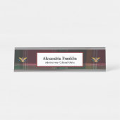 Flag-Geschäftsstelle Madras für die Jungfrau Schreibtischnamensplakette (Vorderseite )