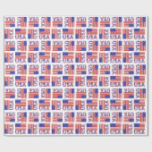 Flag-Geschenk der USA und USA Geschenkpapier (Flach)
