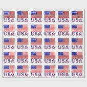 Flag-Geschenk der USA und USA Geschenkpapier (Flach)
