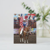 Flag Girl Postkarte (Stehend Vorderseite)