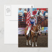 Flag Girl Postkarte (Vorne/Hinten)