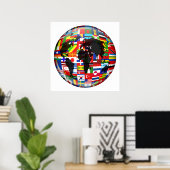 Flag Globe Poster (Heimbüro)