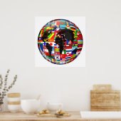 Flag Globe Poster (Küche)