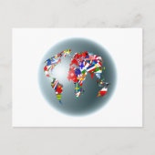 Flag Globe Postkarte (Vorderseite)