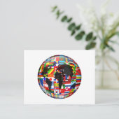 Flag Globe Postkarte (Stehend Vorderseite)