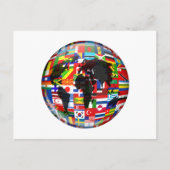 Flag Globe Postkarte (Vorderseite)