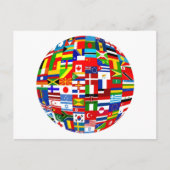 Flag Globe Postkarte (Vorderseite)