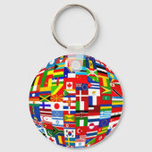 Flag Globe Schlüsselanhänger (Vorderseite)