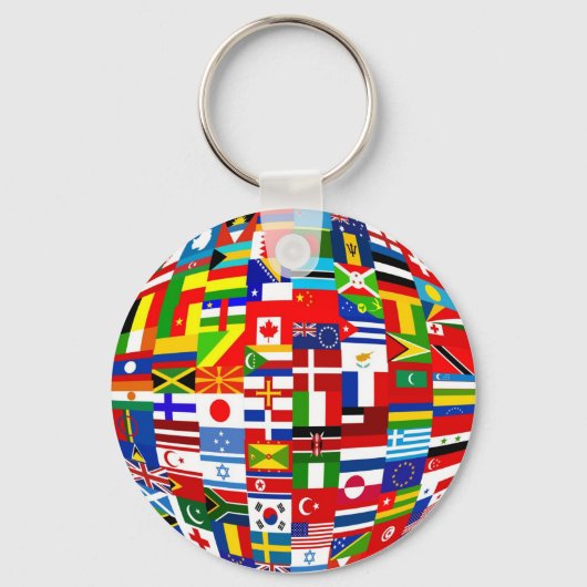 Flag Globe Schlüsselanhänger (Vorderseite)