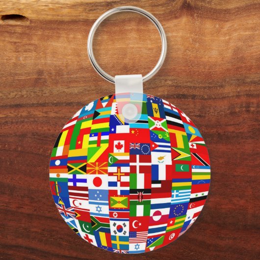 Flag Globe Schlüsselanhänger (Vorderseite)