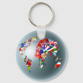Flag Globe Schlüsselanhänger (Vorderseite)