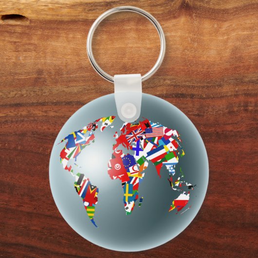 Flag Globe Schlüsselanhänger (Vorderseite)