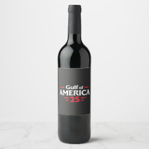 Flag Golf of America Patriotic American Trump USA Weinetikett