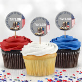 Flag-GRAY für Militärstiefel, die das Party abholt Runder Aufkleber