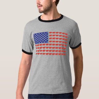 Flag Grizzly Bear USA T-Shirt
