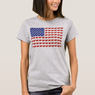 Flag Grizzly Bear USA T-Shirt