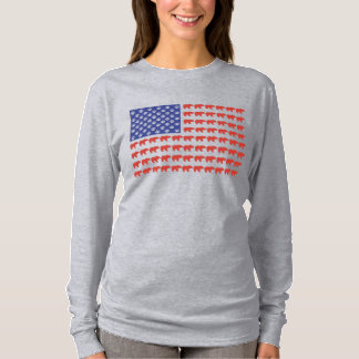 Flag Grizzly Bear USA T-Shirt