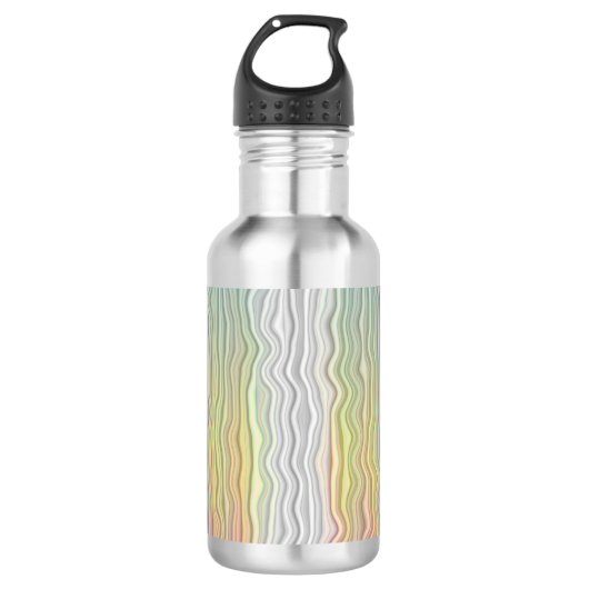 Flag Groovy Boho Trippy Abstrakt Demifluid Pride Edelstahlflasche (Vorderseite)
