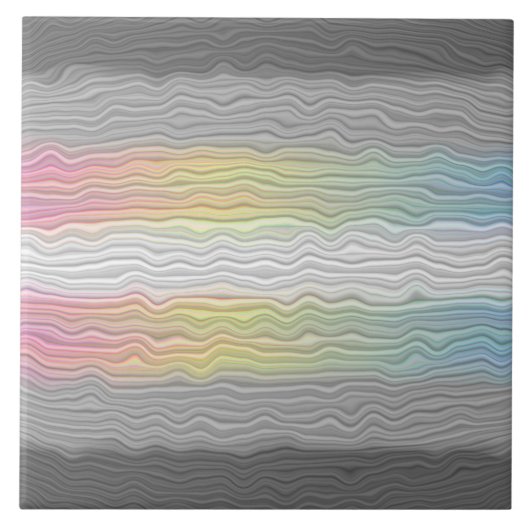 Flag Groovy Boho Trippy Abstrakt Demifluid Pride Fliese (Vorderseite)